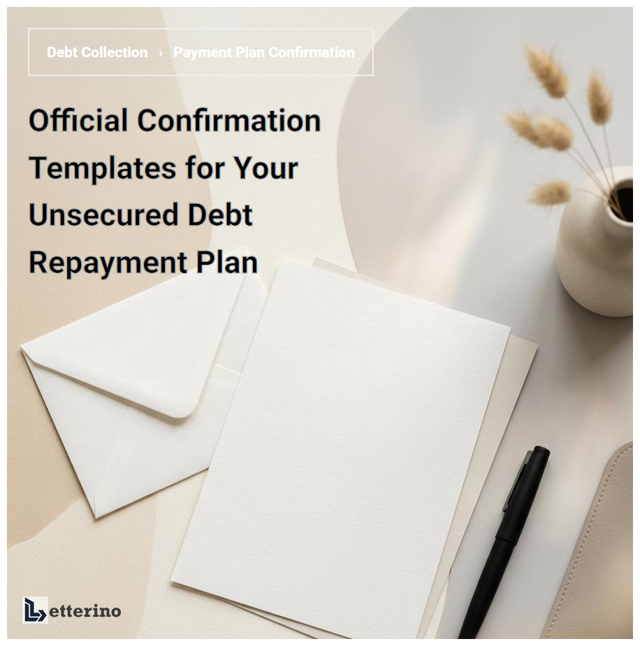 Official Confirmation Templates for Your Unsecured Debt Repayment Plan