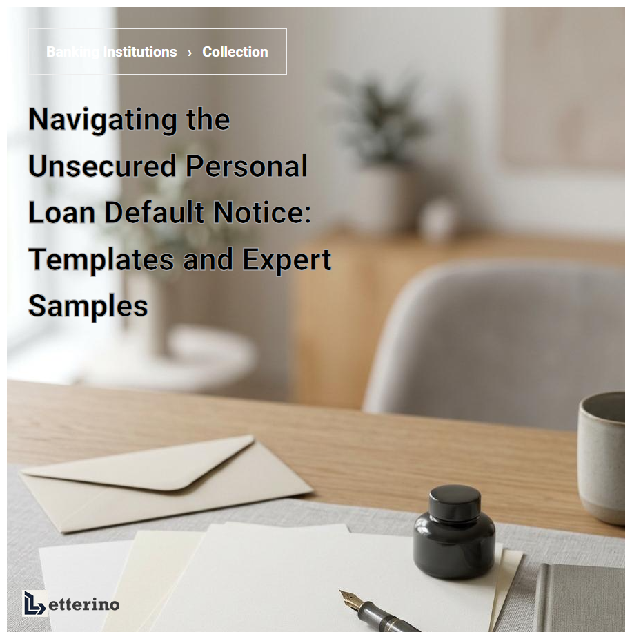 Navigating the Unsecured Personal Loan Default Notice: Templates and Expert Samples