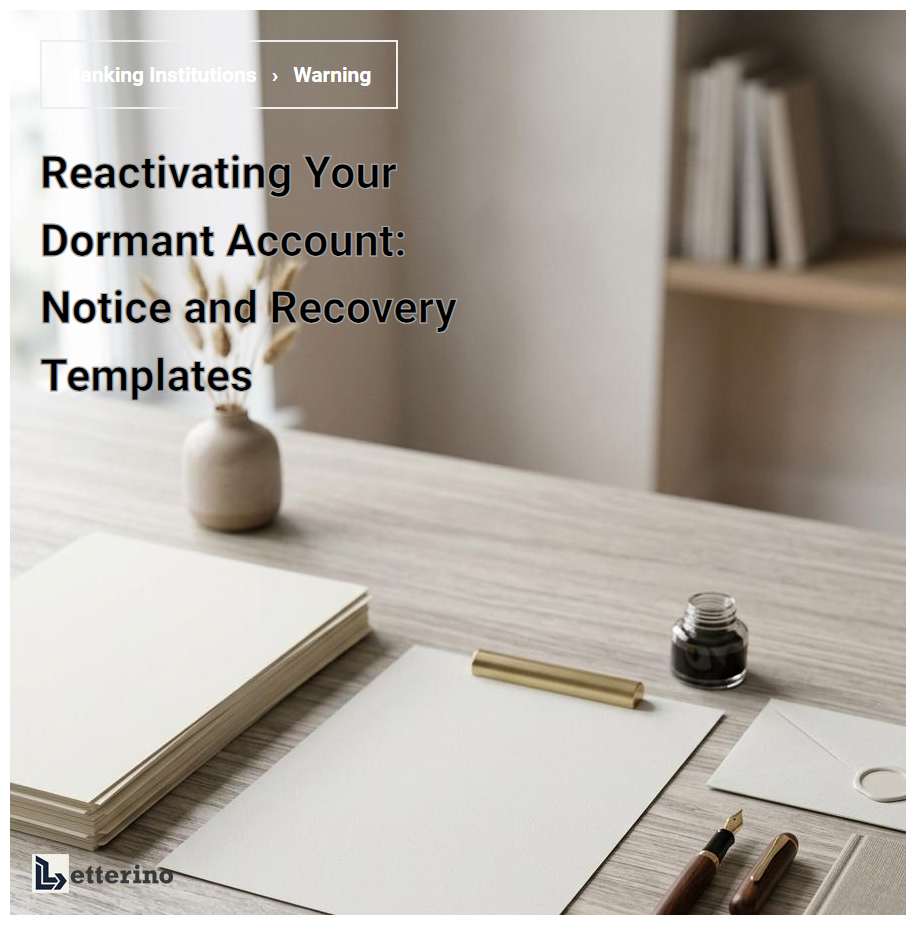 Reactivating Your Dormant Account: Notice and Recovery Templates
