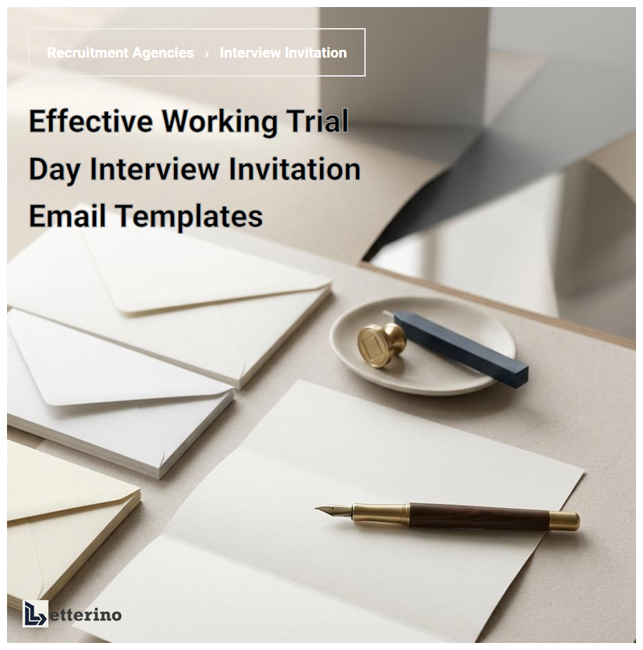 Effective Working Trial Day Interview Invitation Email Templates
