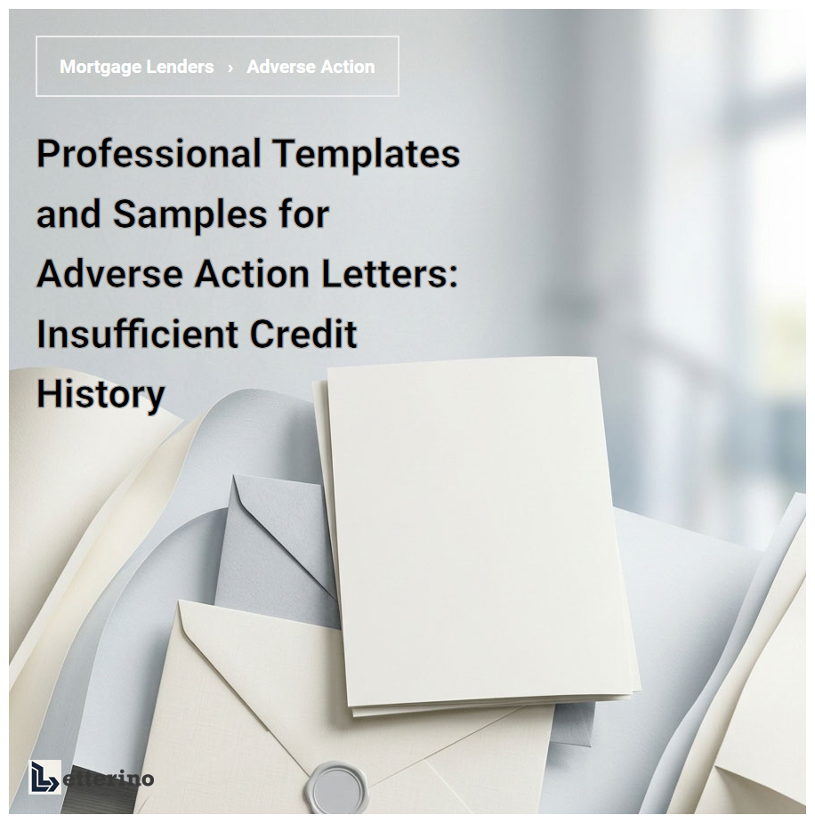Professional Templates and Samples for Adverse Action Letters: Insufficient Credit History