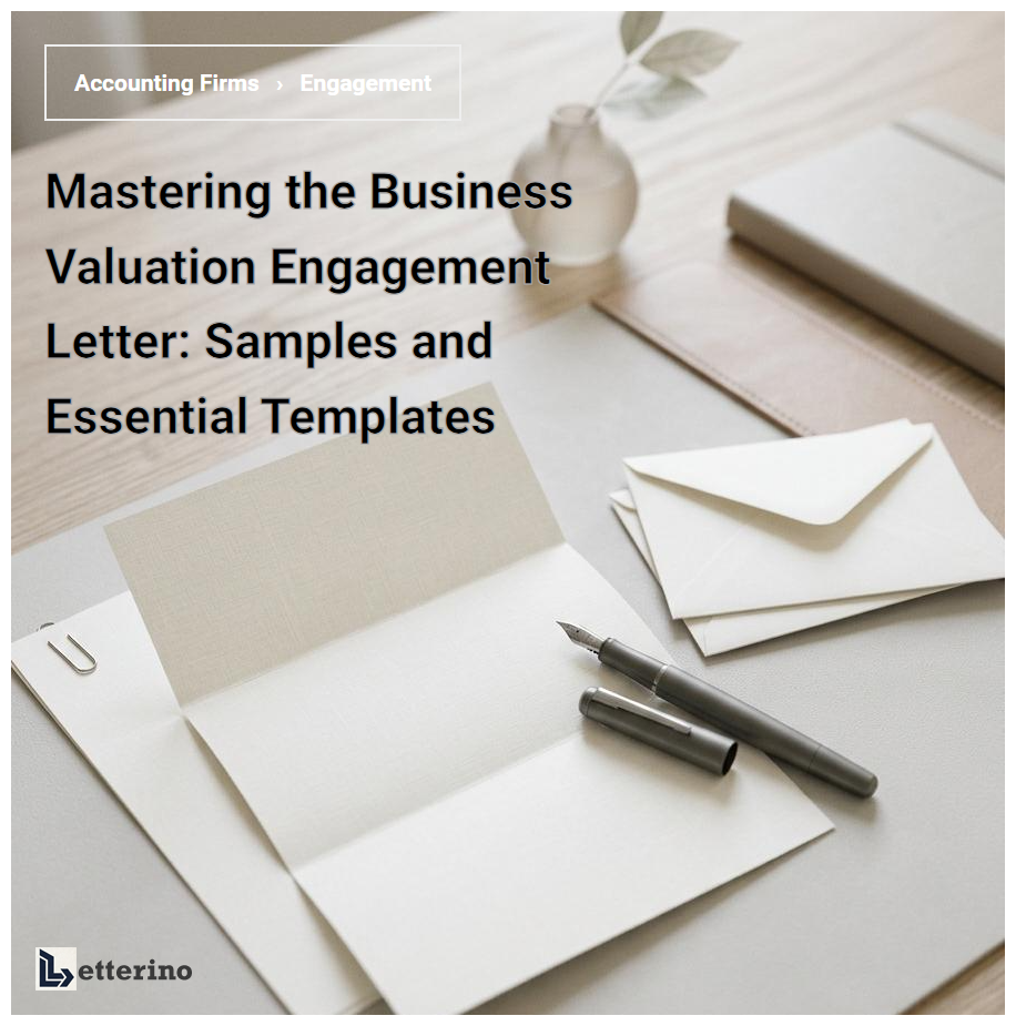 Mastering the Business Valuation Engagement Letter: Samples and Essential Templates