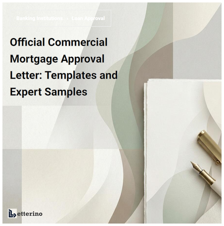 Official Commercial Mortgage Approval Letter: Templates and Expert Samples