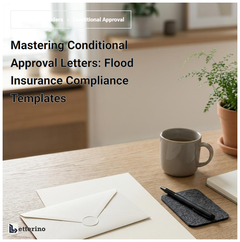 Mastering Conditional Approval Letters: Flood Insurance Compliance Templates