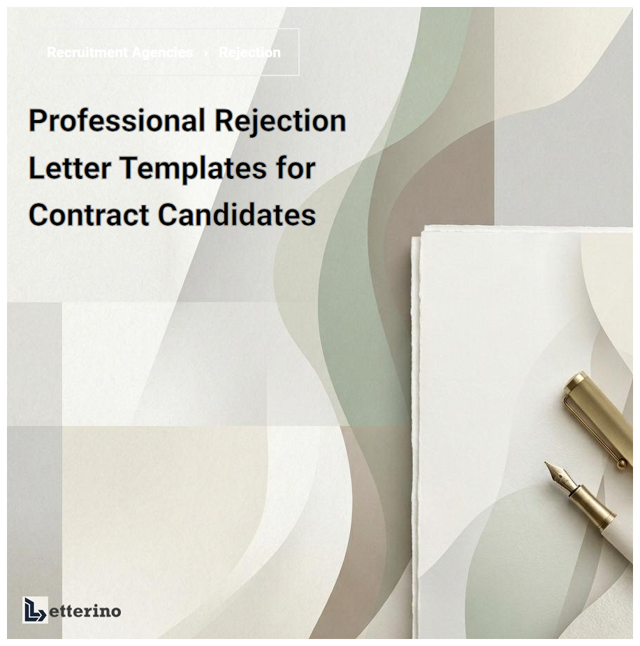 Professional Rejection Letter Templates for Contract Candidates