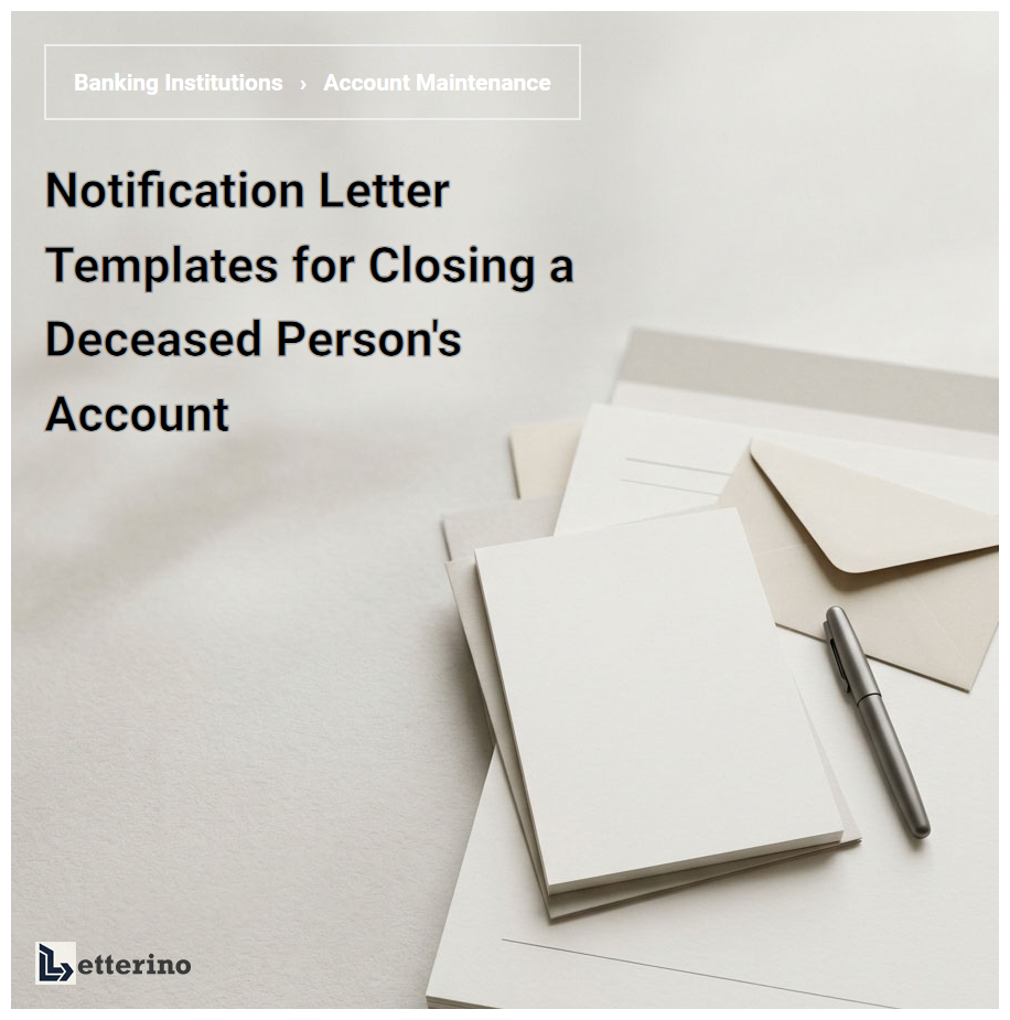 Notification Letter Templates for Closing a Deceased Person's Account