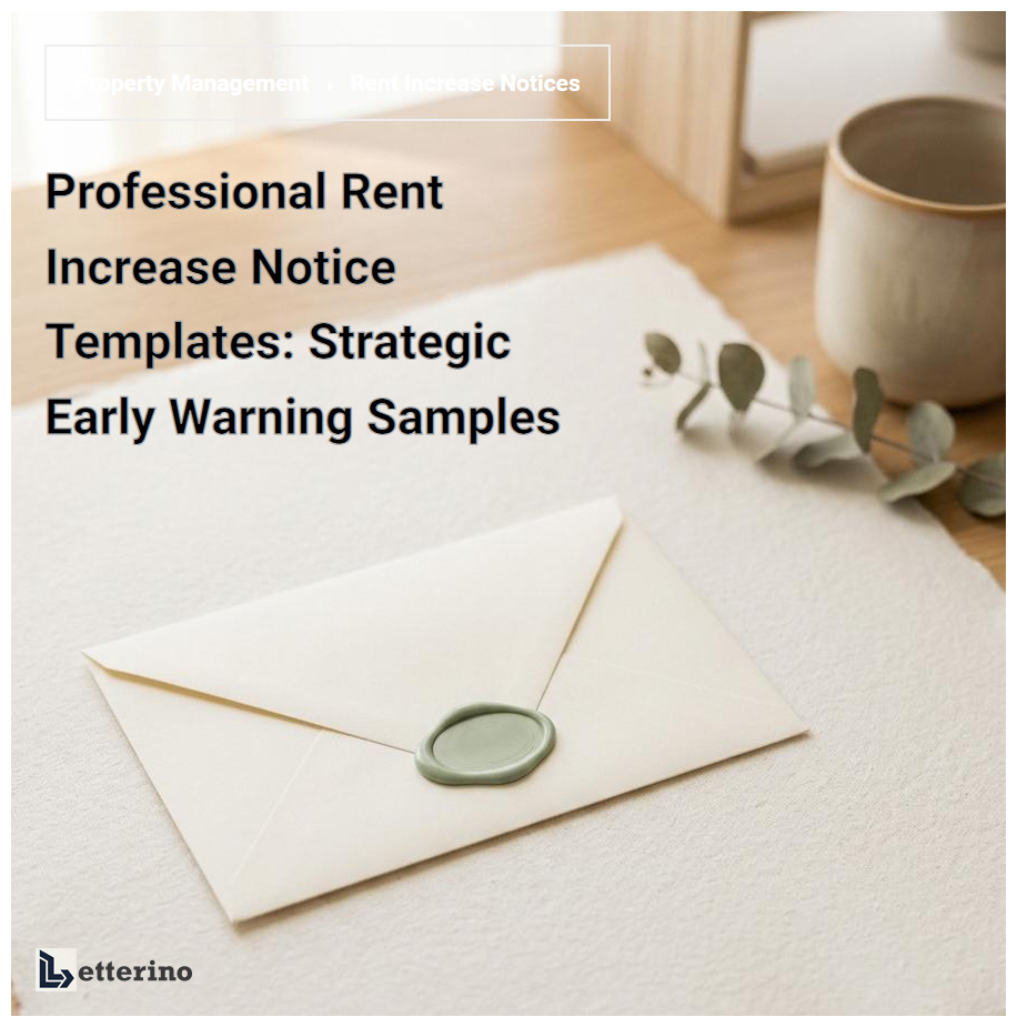Professional Rent Increase Notice Templates: Strategic Early Warning Samples
