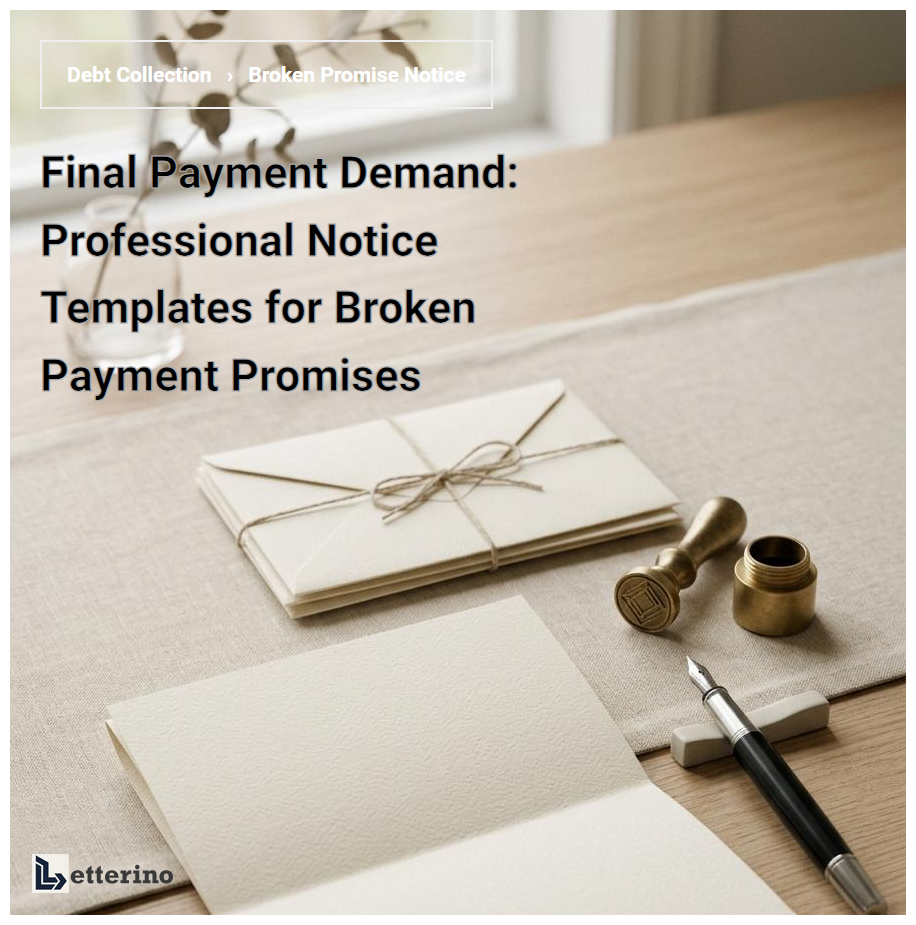 Final Payment Demand: Professional Notice Templates for Broken Payment Promises