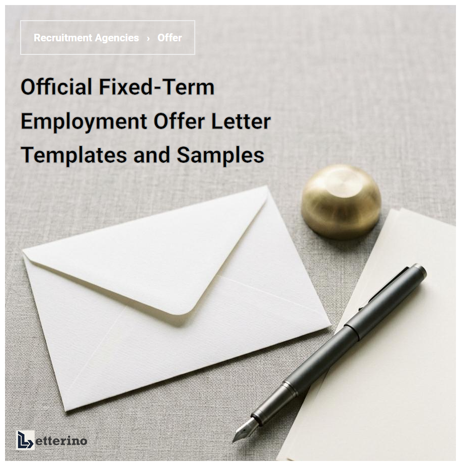 Official Fixed-Term Employment Offer Letter Templates and Samples