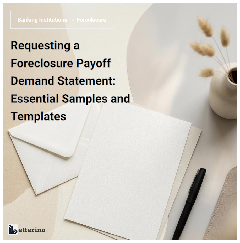 Requesting a Foreclosure Payoff Demand Statement: Essential Samples and Templates
