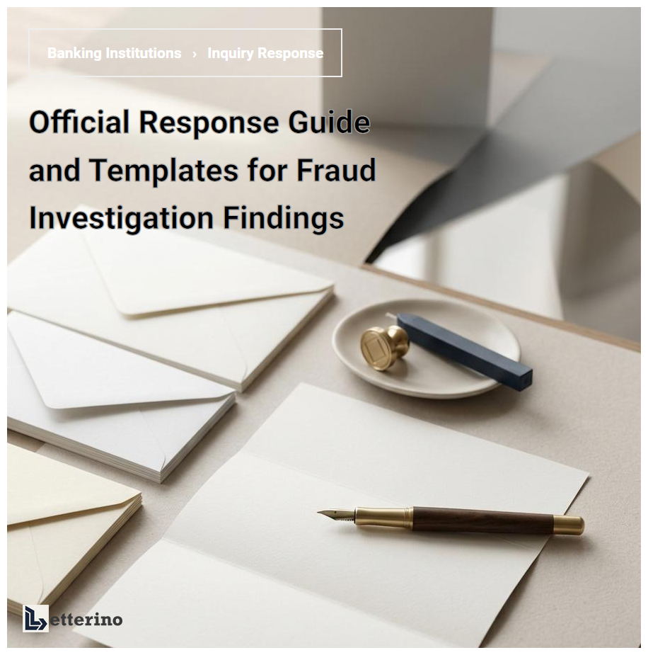 Official Response Guide and Templates for Fraud Investigation Findings