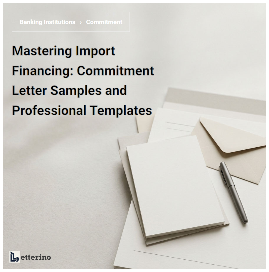 Mastering Import Financing: Commitment Letter Samples and Professional Templates