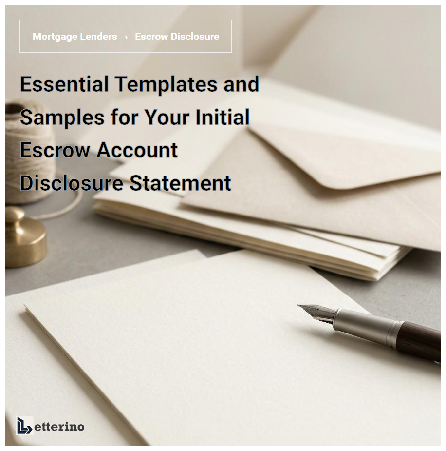 Essential Templates and Samples for Your Initial Escrow Account Disclosure Statement