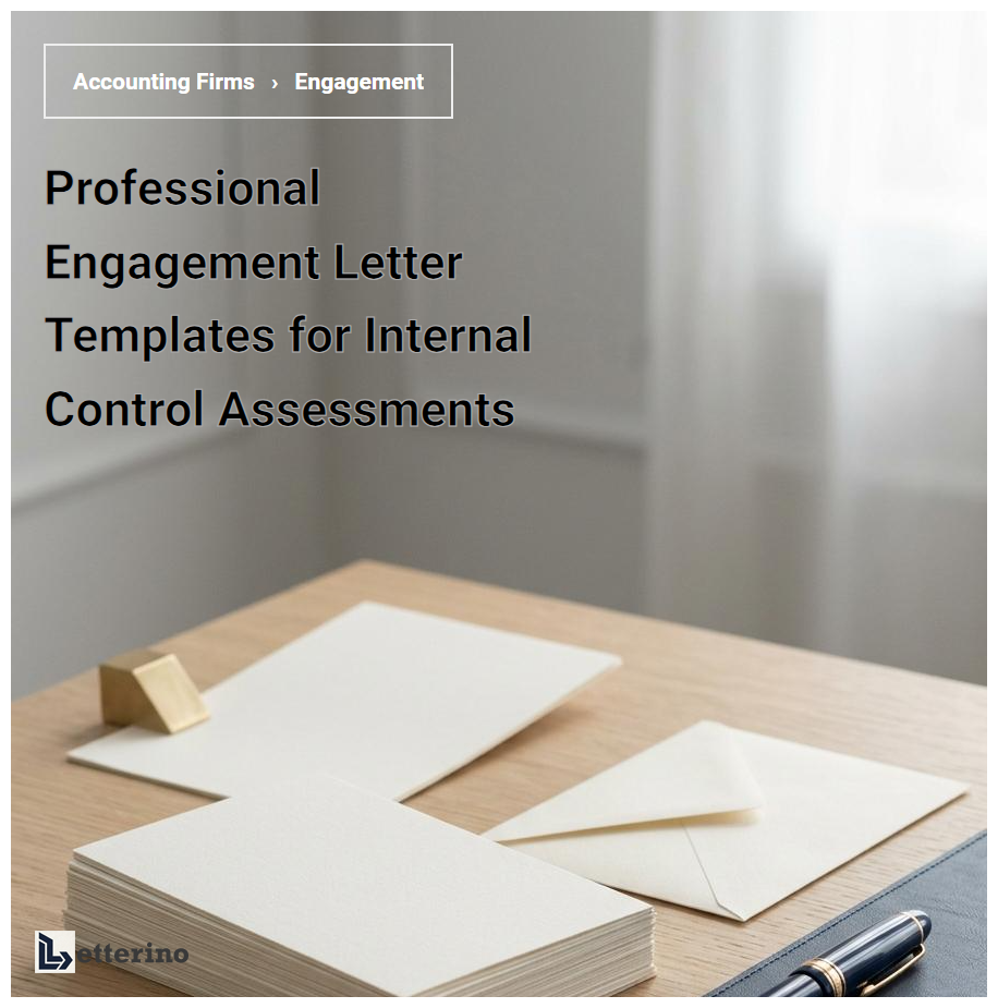 Professional Engagement Letter Templates for Internal Control Assessments