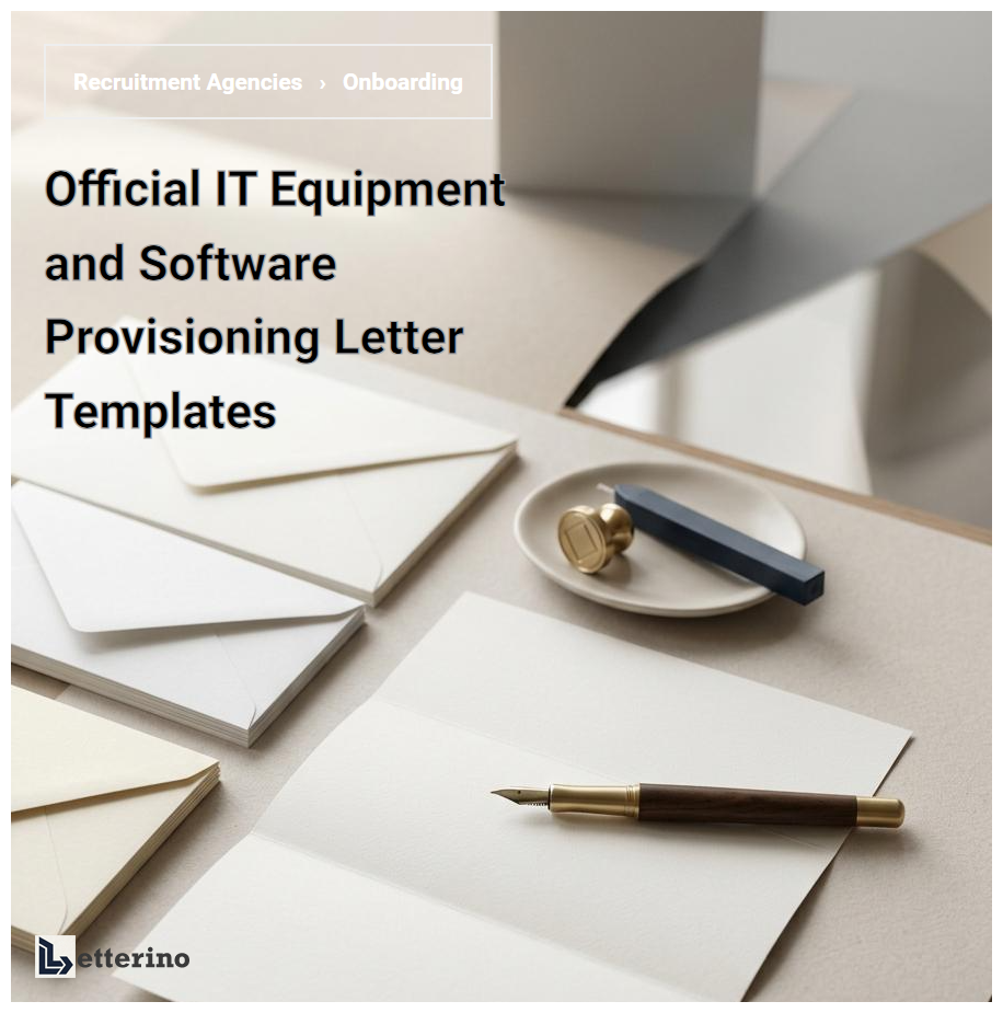 Official IT Equipment and Software Provisioning Letter Templates