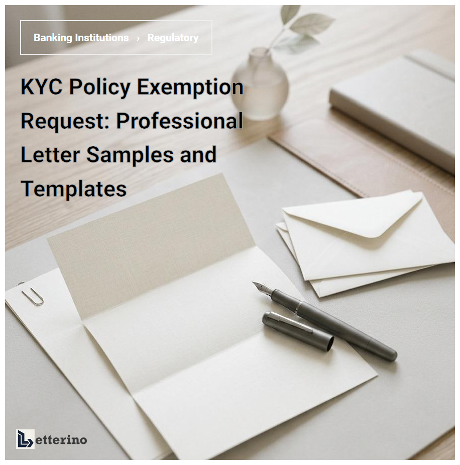 KYC Policy Exemption Request: Professional Letter Samples and Templates