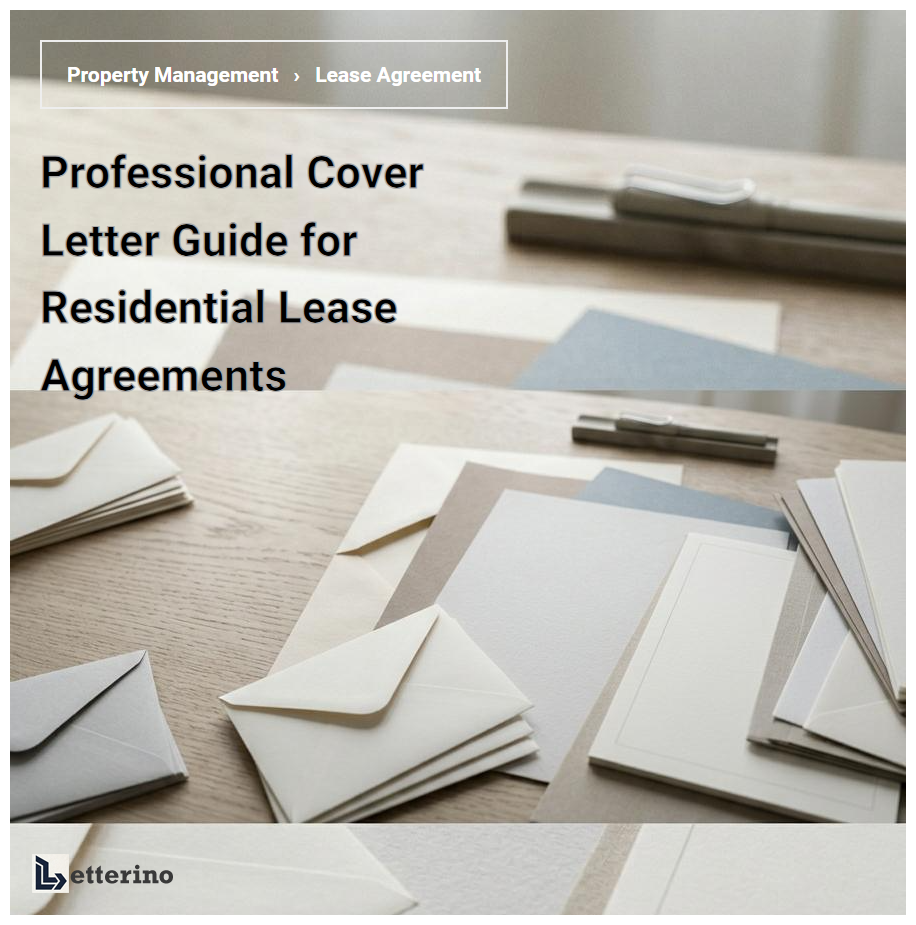 Professional Cover Letter Guide for Residential Lease Agreements