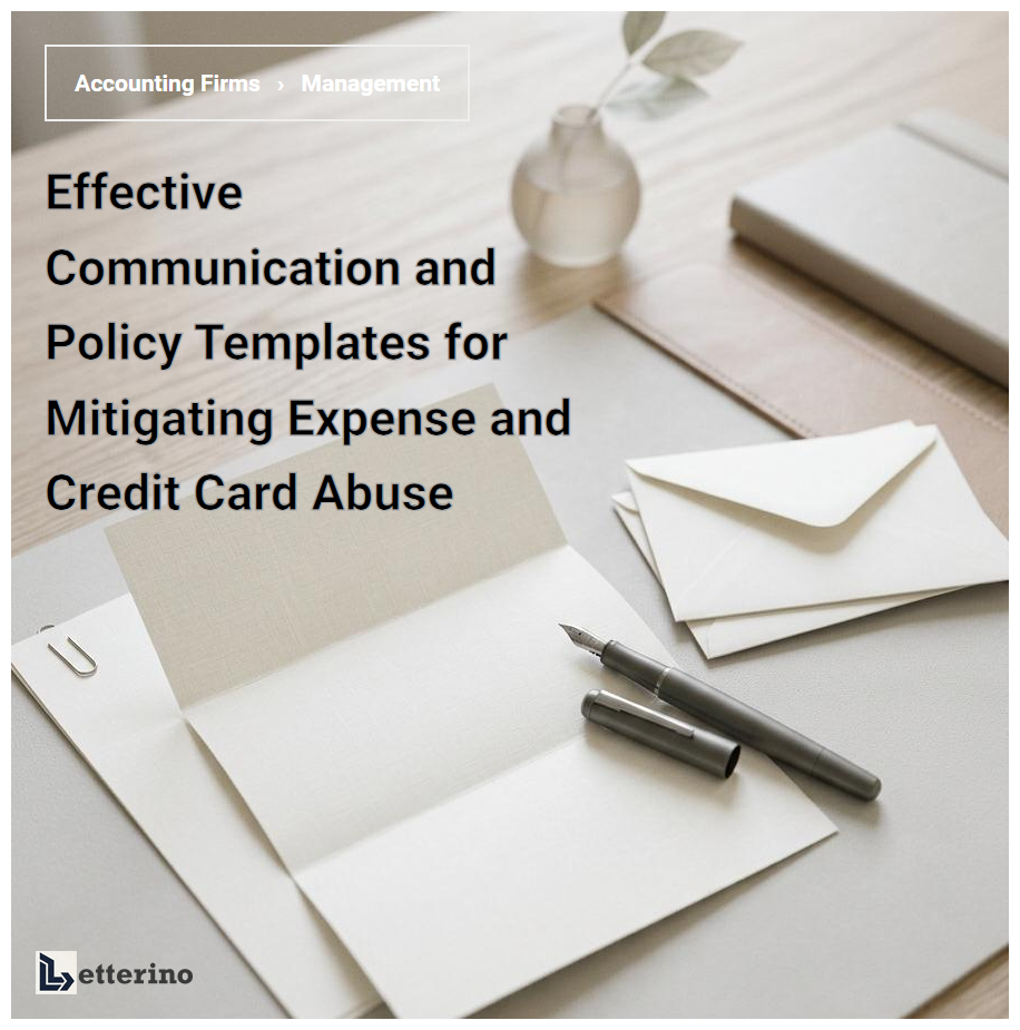 Effective Communication and Policy Templates for Mitigating Expense and Credit Card Abuse