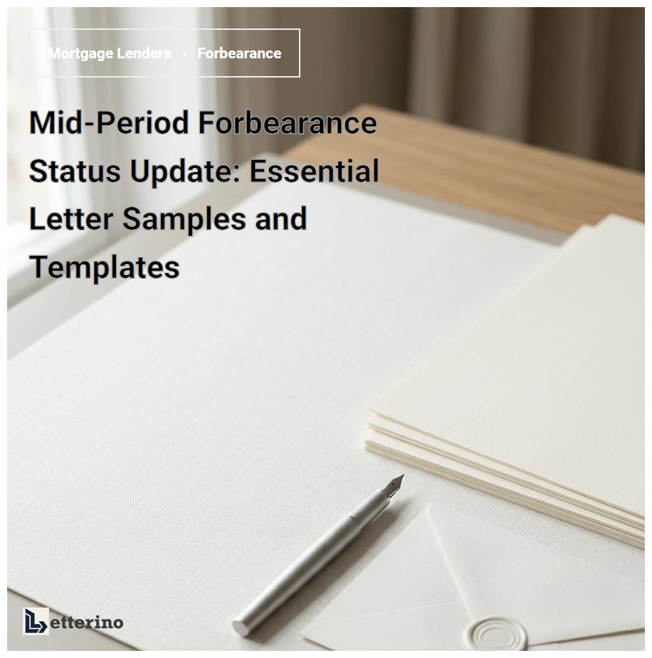 Mid-Period Forbearance Status Update: Essential Letter Samples and Templates