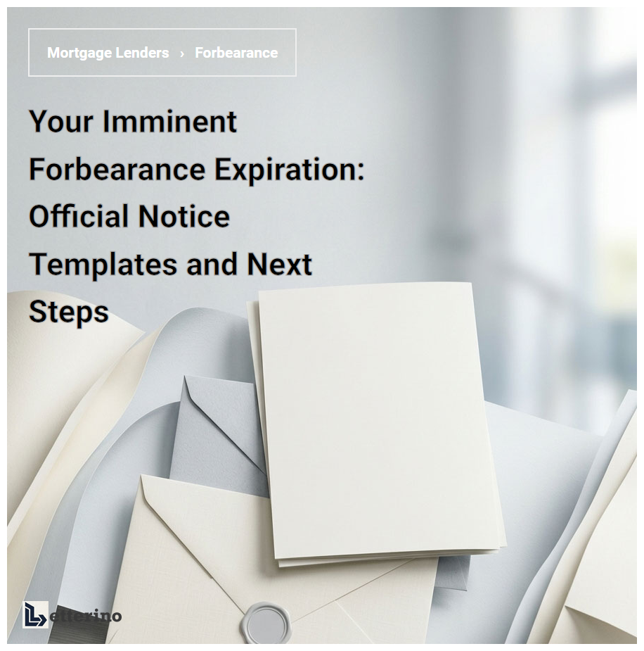 Your Imminent Forbearance Expiration: Official Notice Templates and Next Steps