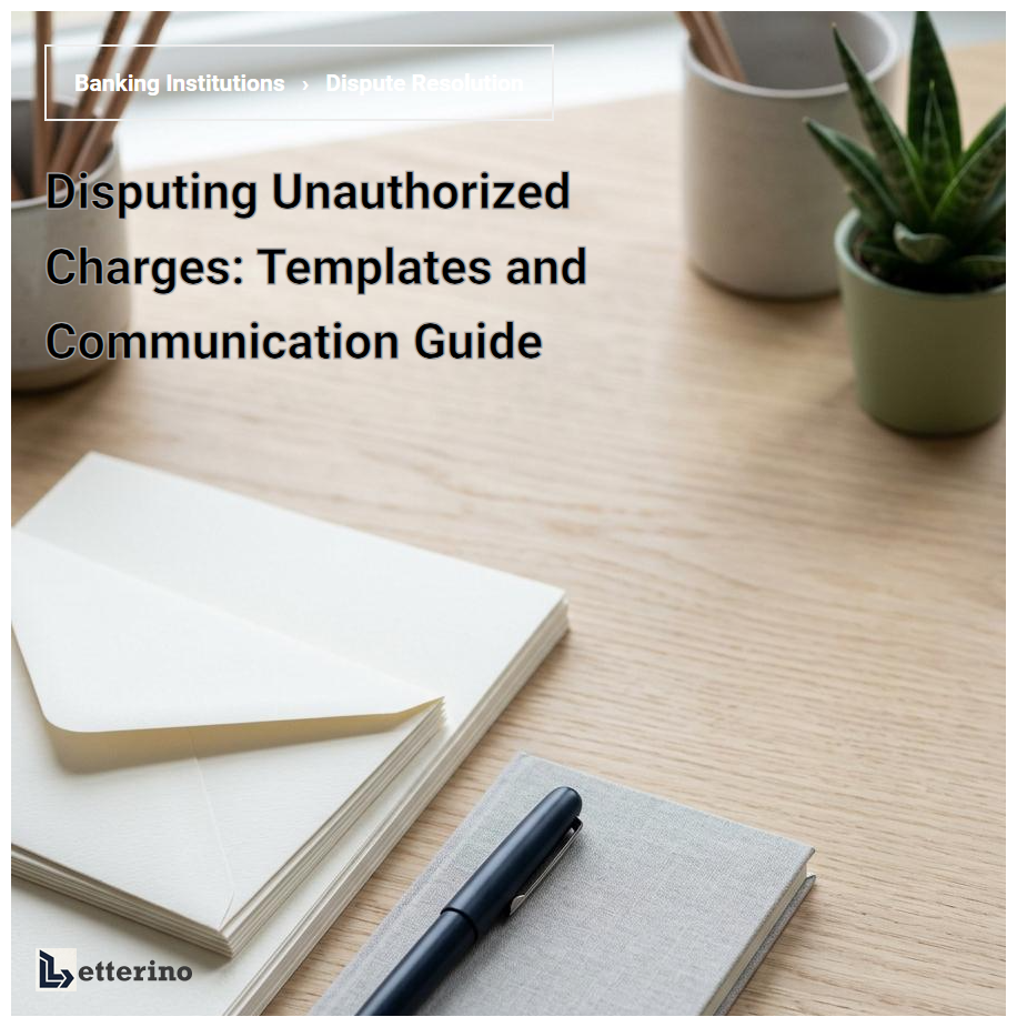Disputing Unauthorized Charges: Templates and Communication Guide