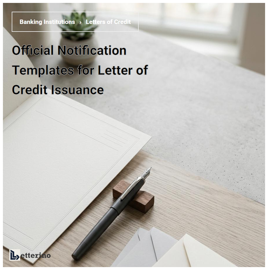 Official Notification Templates for Letter of Credit Issuance