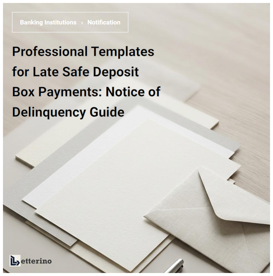 Professional Templates for Late Safe Deposit Box Payments: Notice of Delinquency Guide