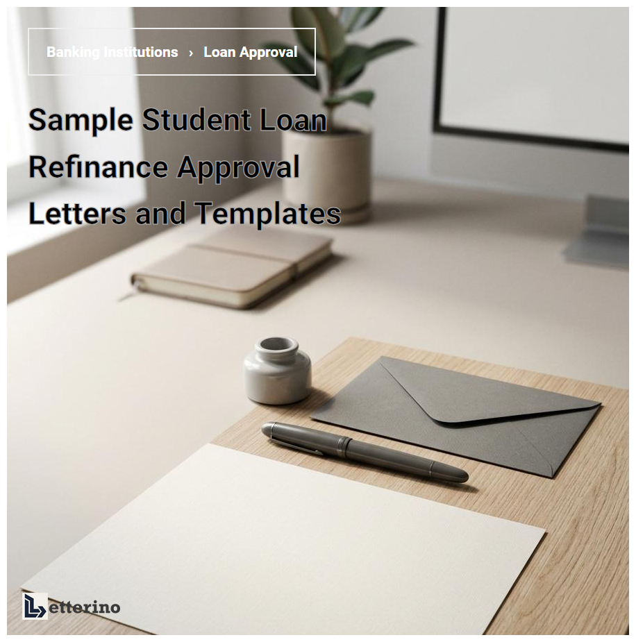 Sample Student Loan Refinance Approval Letters and Templates