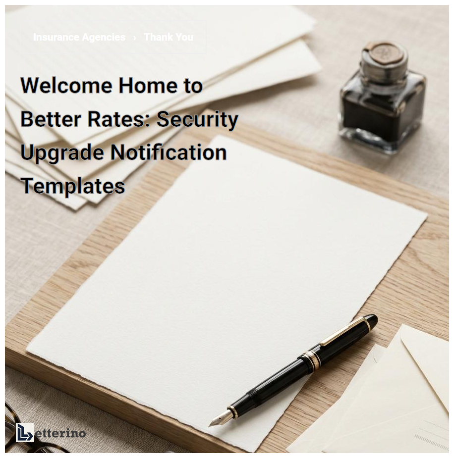 Welcome Home to Better Rates: Security Upgrade Notification Templates