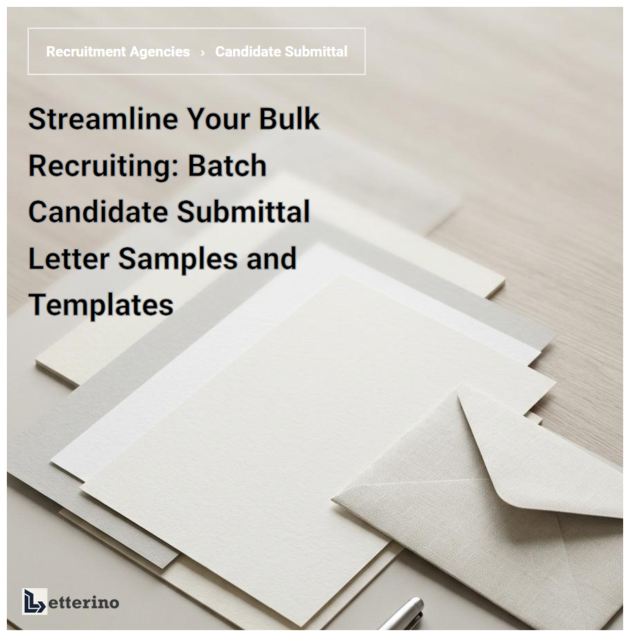 Streamline Your Bulk Recruiting: Batch Candidate Submittal Letter Samples and Templates