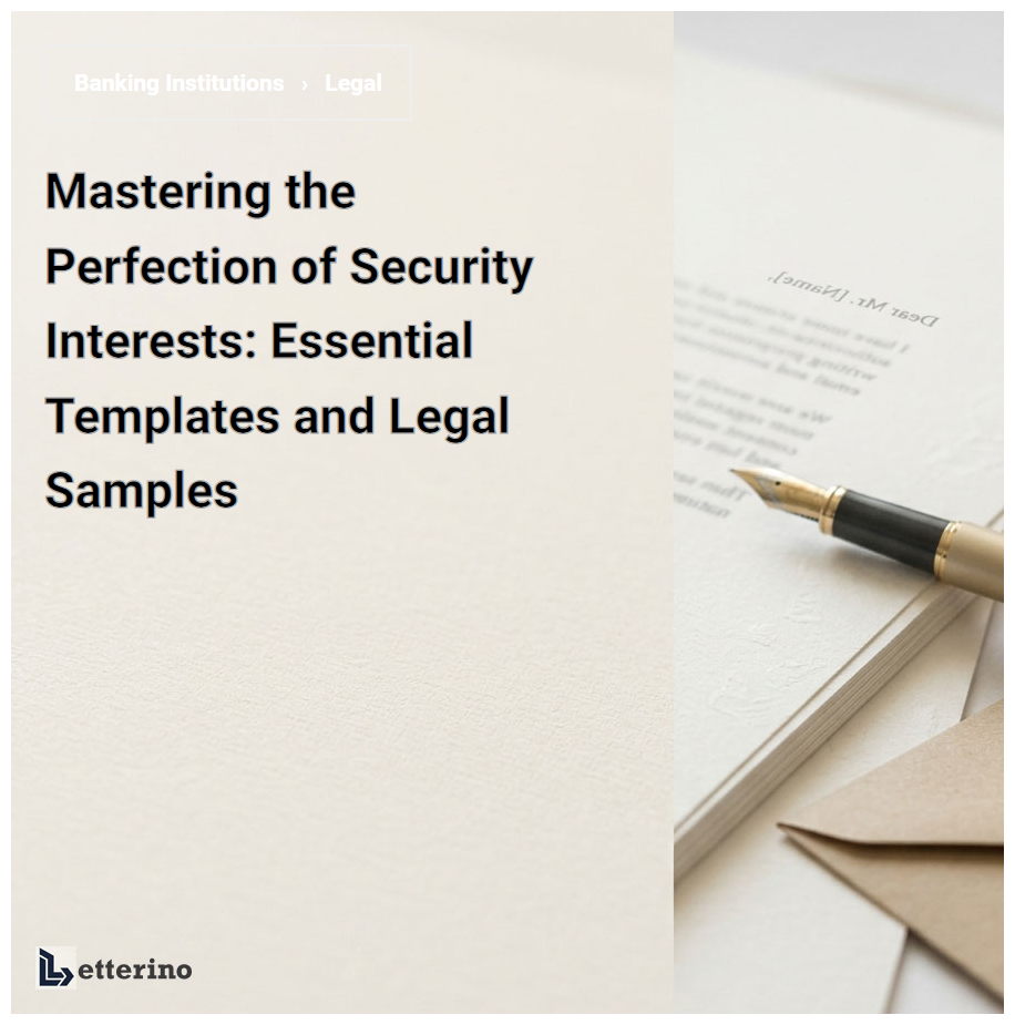 Mastering the Perfection of Security Interests: Essential Templates and Legal Samples