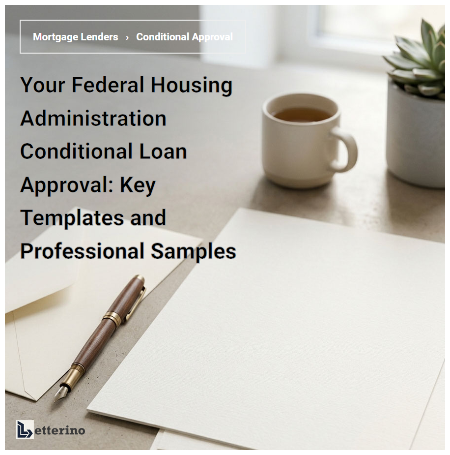Your Federal Housing Administration Conditional Loan Approval: Key Templates and Professional Samples