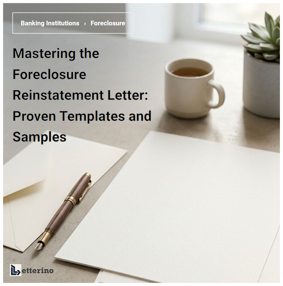 Mastering the Foreclosure Reinstatement Letter: Proven Templates and Samples