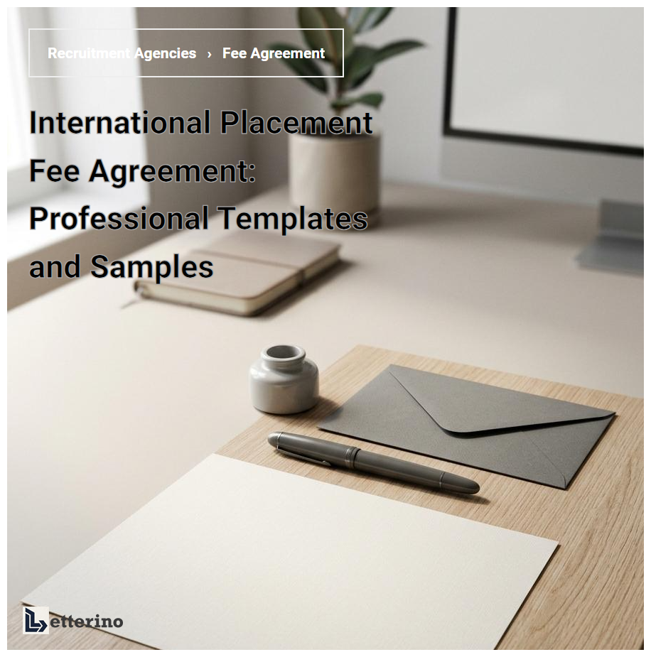 International Placement Fee Agreement: Professional Templates and Samples