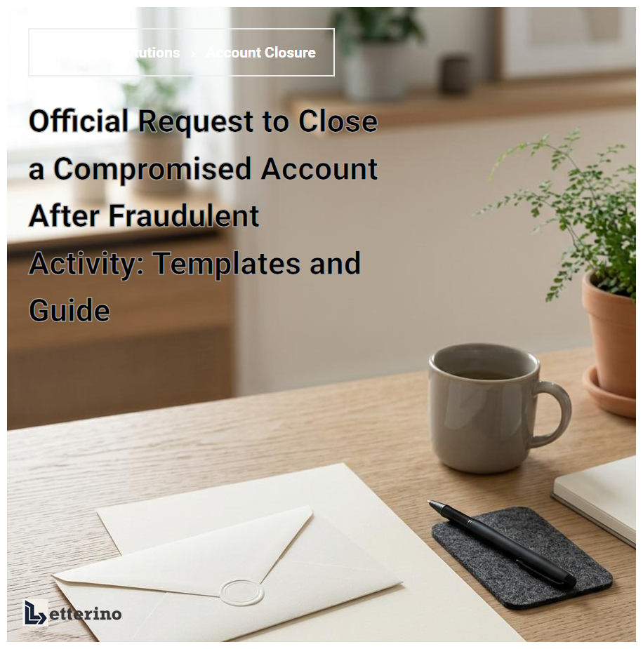 Official Request to Close a Compromised Account After Fraudulent Activity: Templates and Guide
