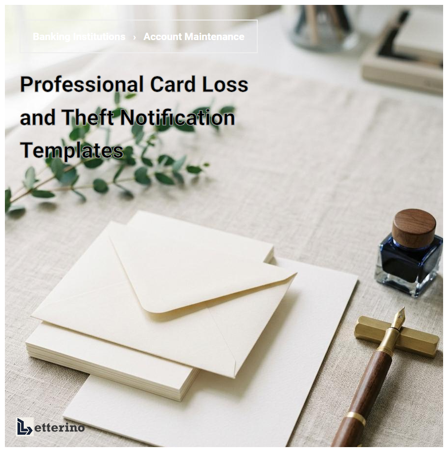 Professional Card Loss and Theft Notification Templates
