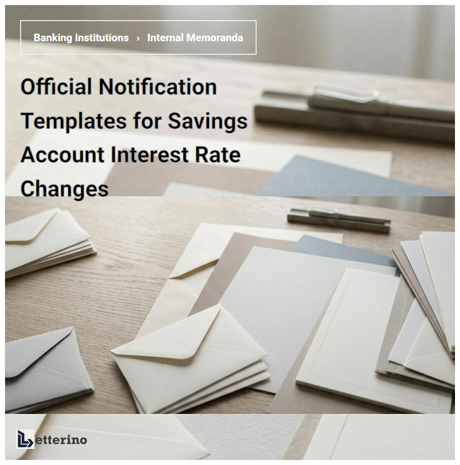 Official Notification Templates for Savings Account Interest Rate Changes