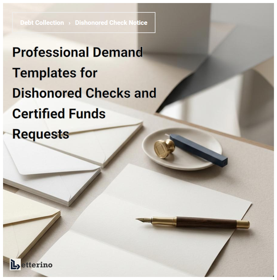 Professional Demand Templates for Dishonored Checks and Certified Funds Requests