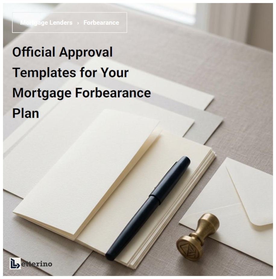 Official Approval Templates for Your Mortgage Forbearance Plan