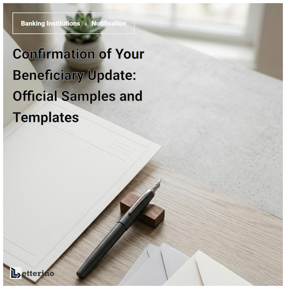 Confirmation of Your Beneficiary Update: Official Samples and Templates