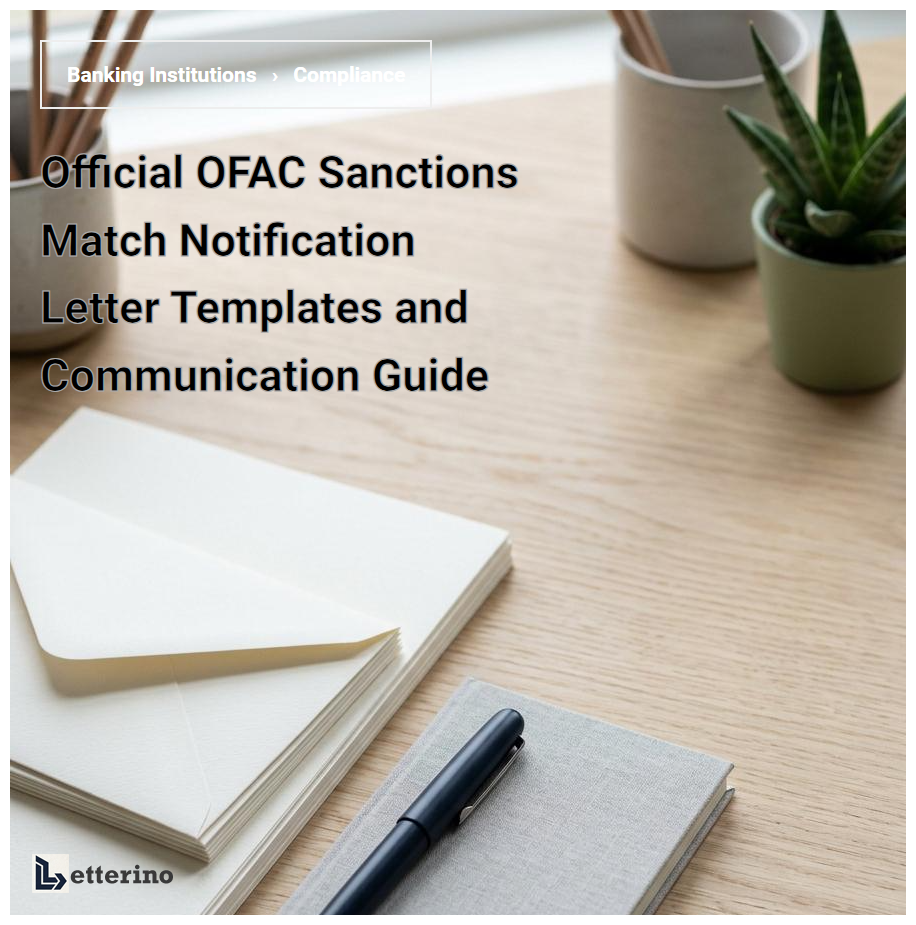 Official OFAC Sanctions Match Notification Letter Templates and Communication Guide