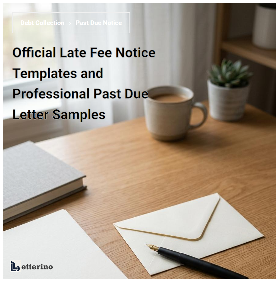 Official Late Fee Notice Templates and Professional Past Due Letter Samples