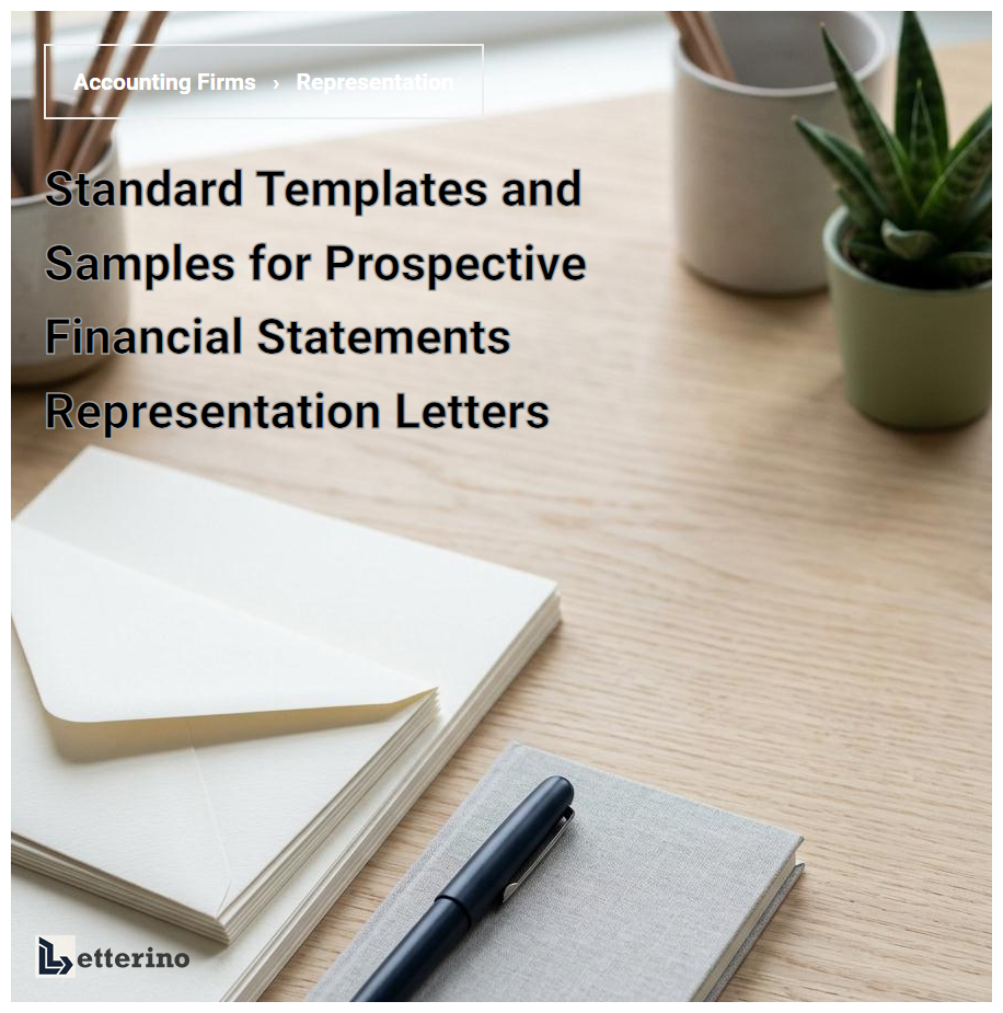 Standard Templates and Samples for Prospective Financial Statements Representation Letters