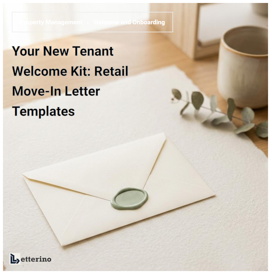 Your New Tenant Welcome Kit: Retail Move-In Letter Templates