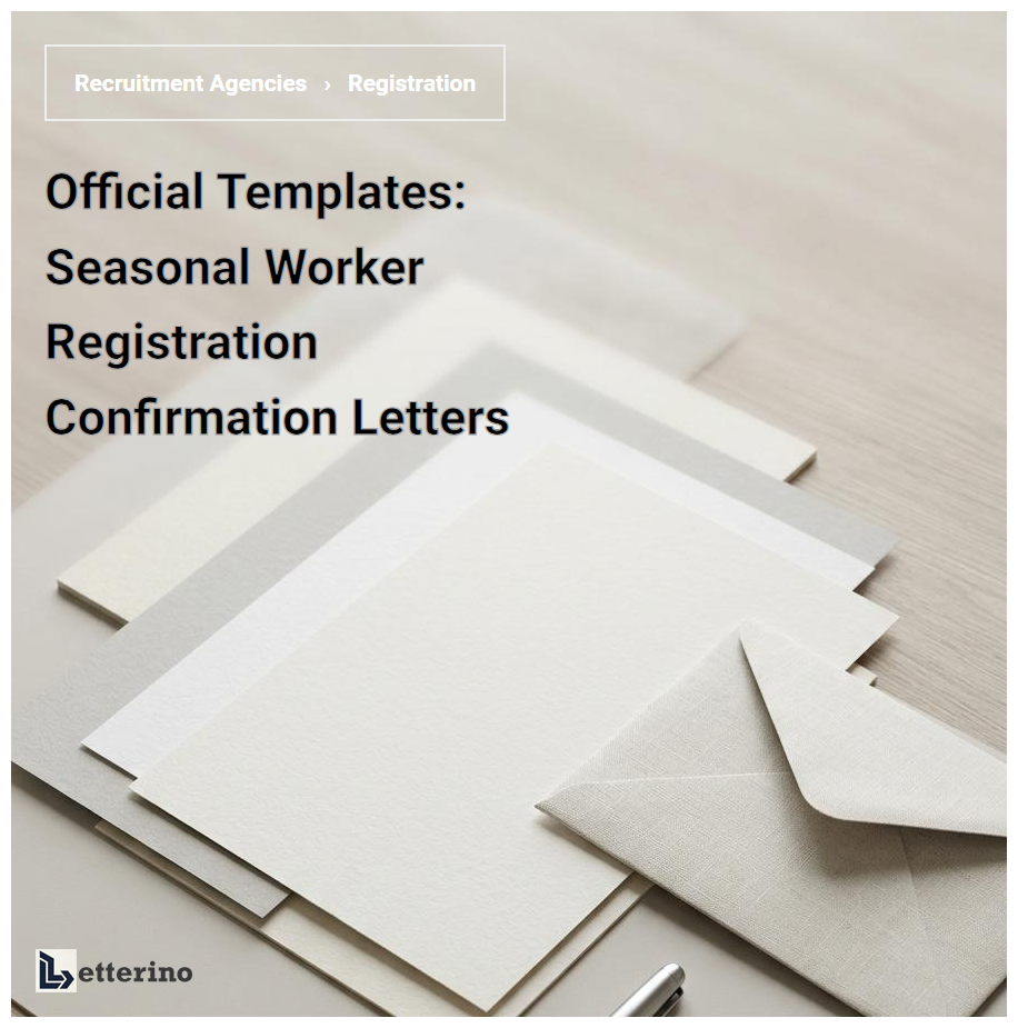 Official Templates: Seasonal Worker Registration Confirmation Letters