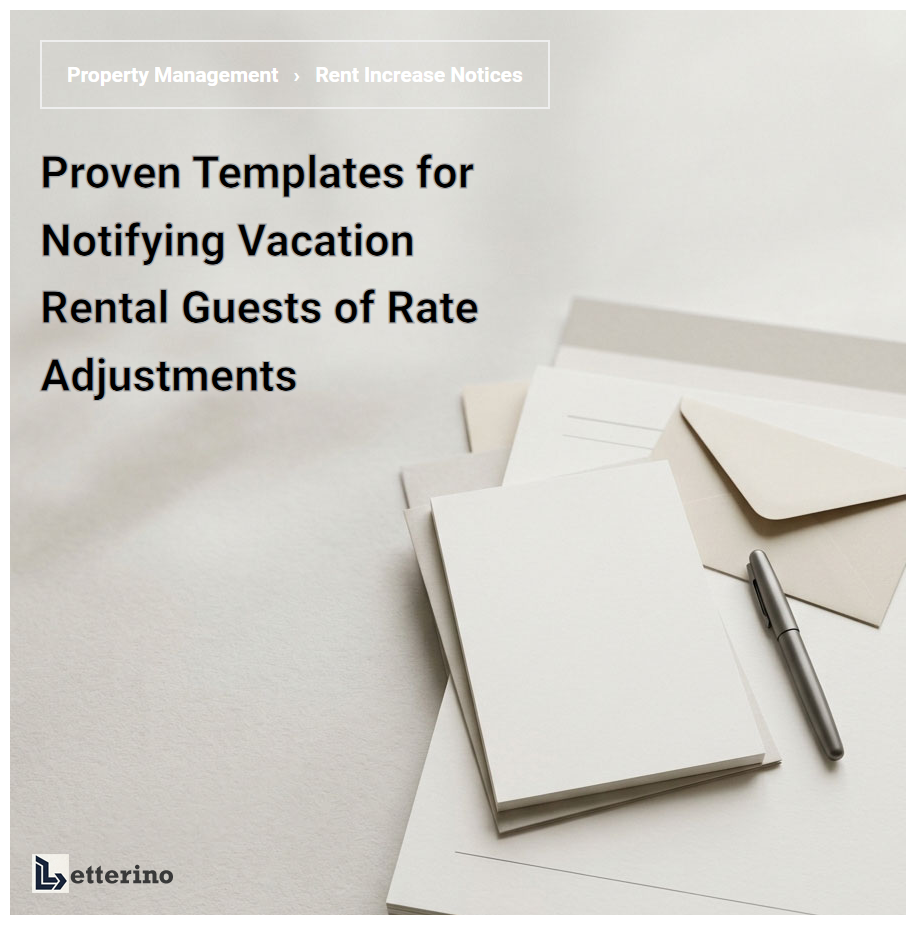 Proven Templates for Notifying Vacation Rental Guests of Rate Adjustments