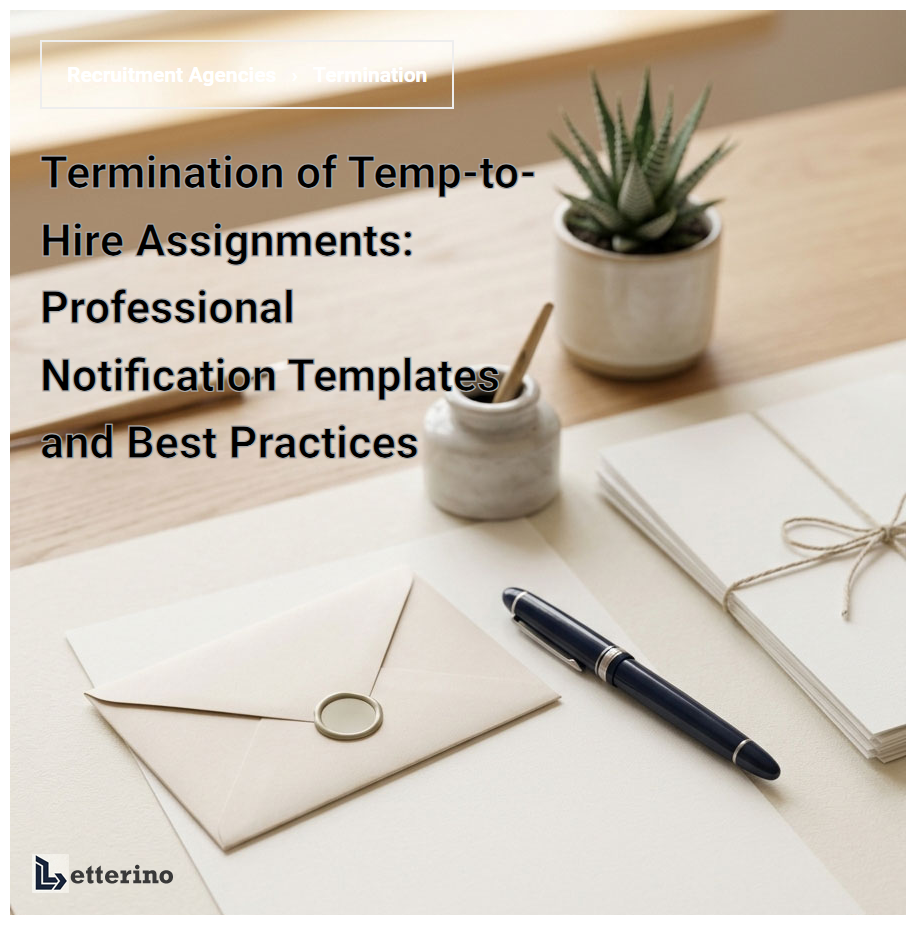 Termination of Temp-to-Hire Assignments: Professional Notification Templates and Best Practices