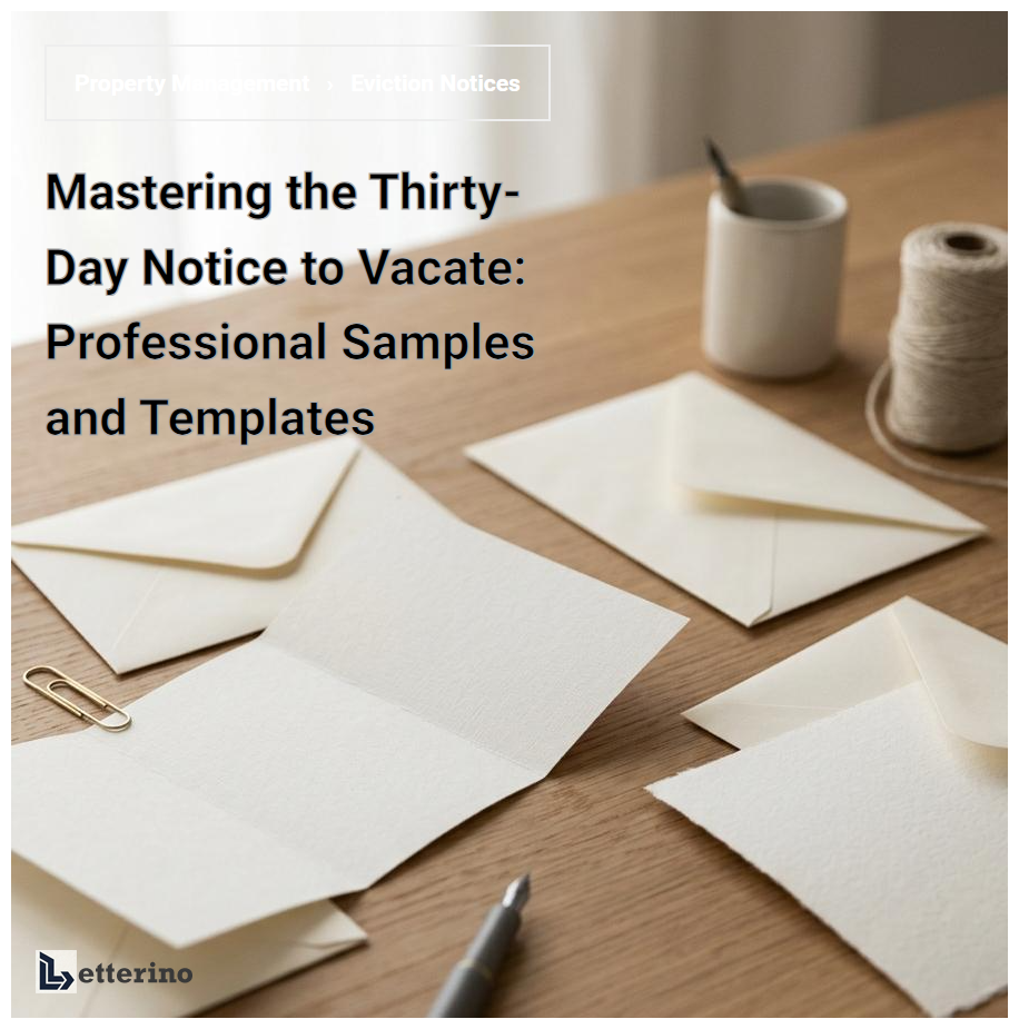 Mastering the Thirty-Day Notice to Vacate: Professional Samples and Templates