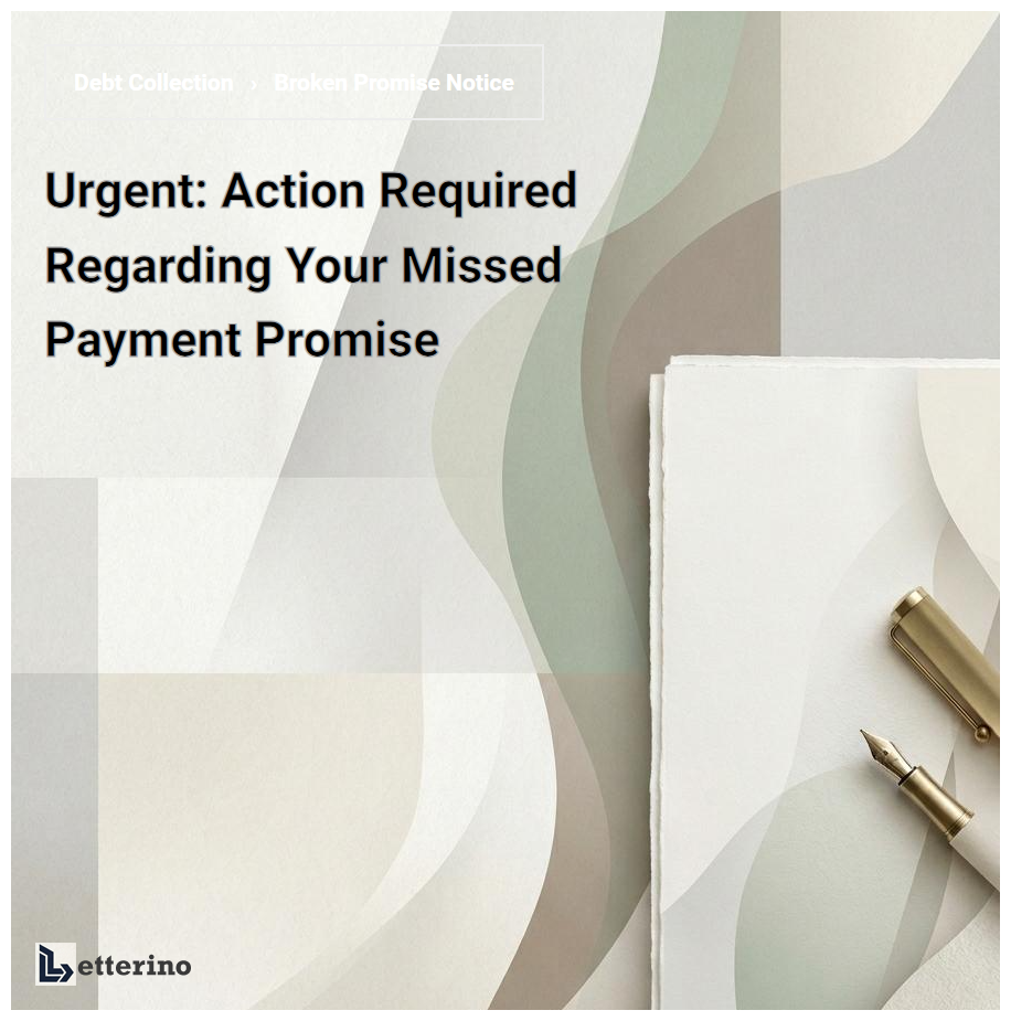 Urgent: Action Required Regarding Your Missed Payment Promise