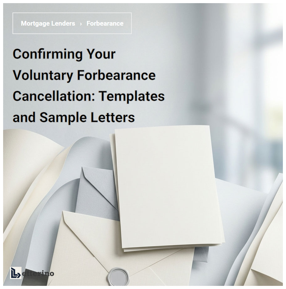 Confirming Your Voluntary Forbearance Cancellation: Templates and Sample Letters